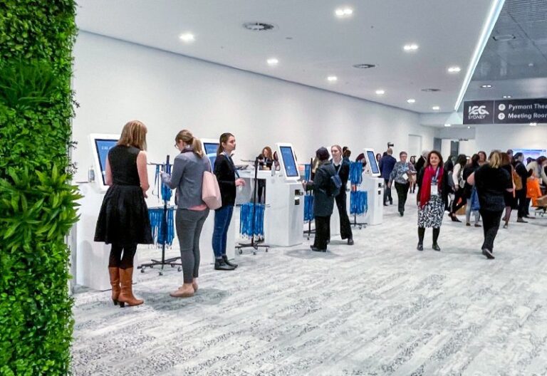 touch free badge kiosks