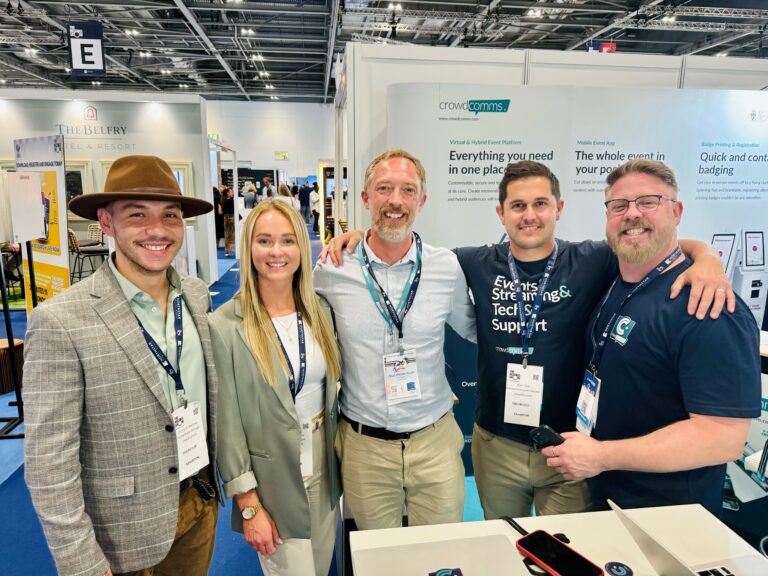 CrowdComms Team at the Meetings Show, the meetings show