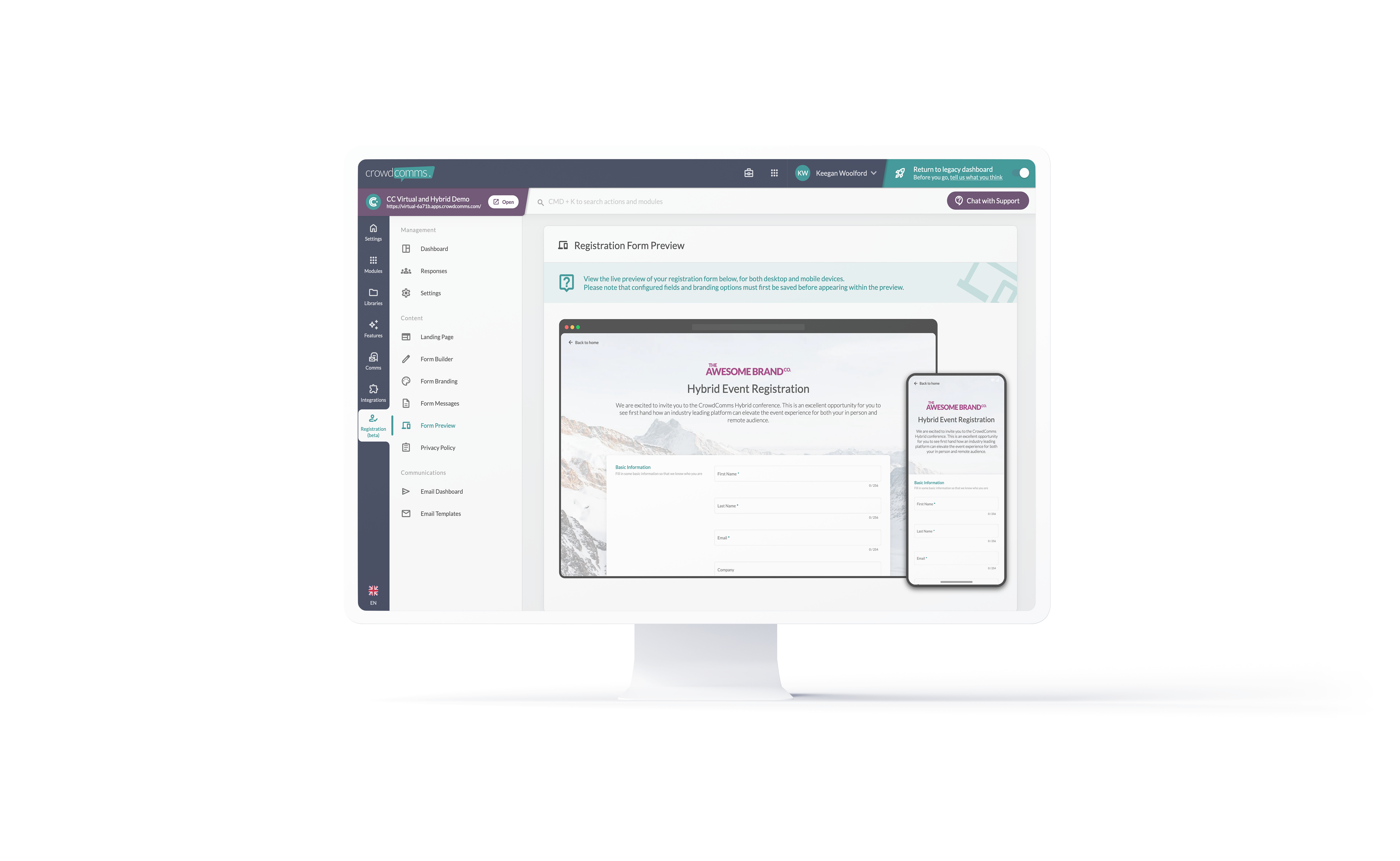 Registration, Registration platform, Event Tech, Mobile Registration, Customisable