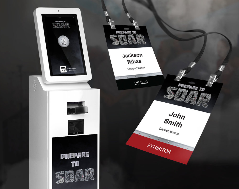 cnh design name badge printing kiosk